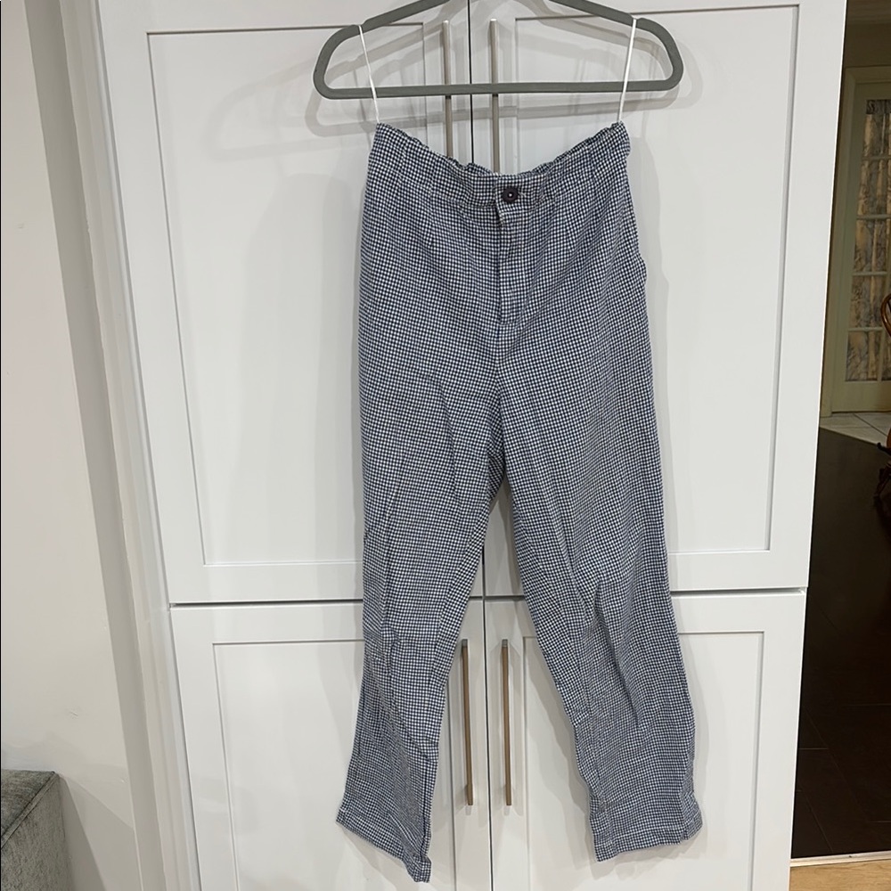Free People Blue Checkered Pants